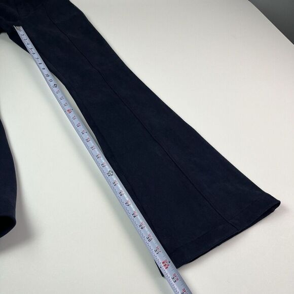 Spanx perfect Faux Suede Flare Pull on Pants S Navy Stretch High Waisted - Picture 8 of 14